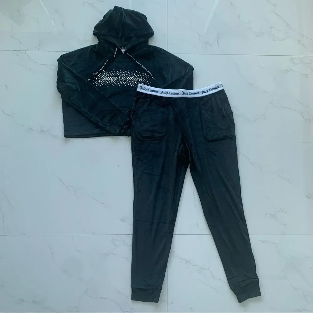 2-Piece Set Juicy Couture Velour Shine Embellished Sleep Set Tracksuit